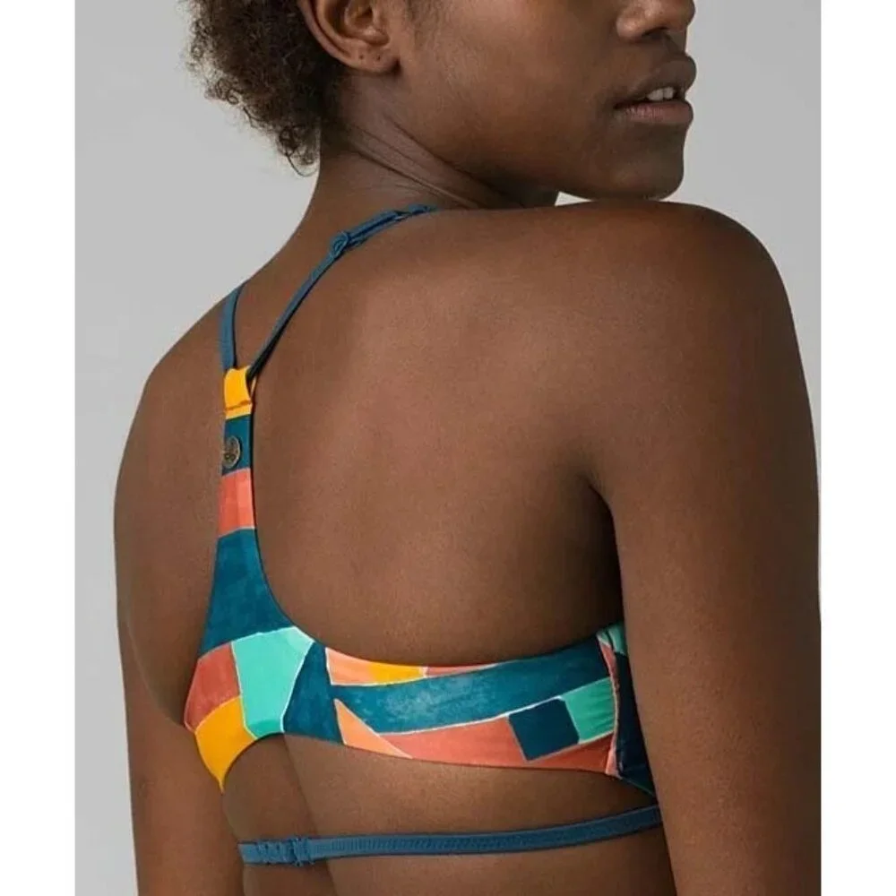 Prana Swimwear Womens XS Atlantic Seaglass Ulana Racerback Top NWT - Picture 3 of 3